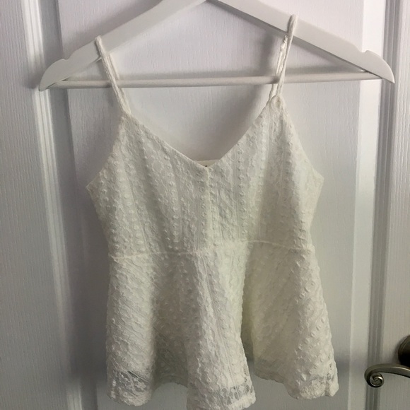 garage white lace cami tank top - Picture 2 of 5